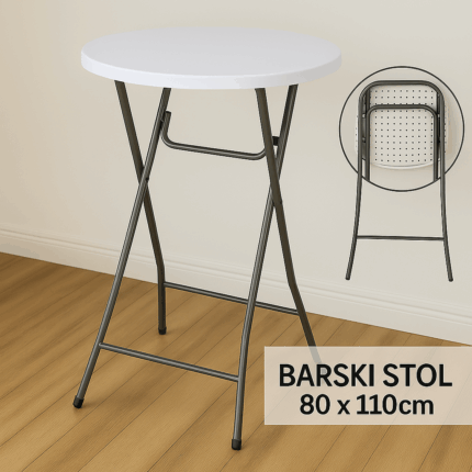 Barski sklopivi stol 80 × 110 cm