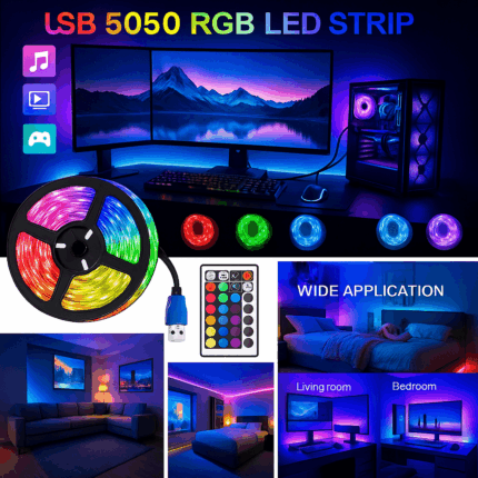 RGB LED Traka 5050 s USB priključkom