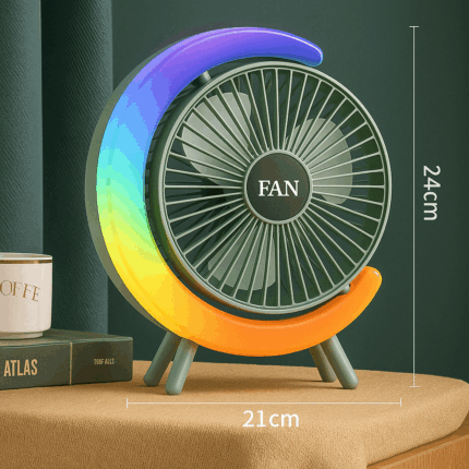 RGB Stolni Ventilator sa 7 Boja Osvjetljenja